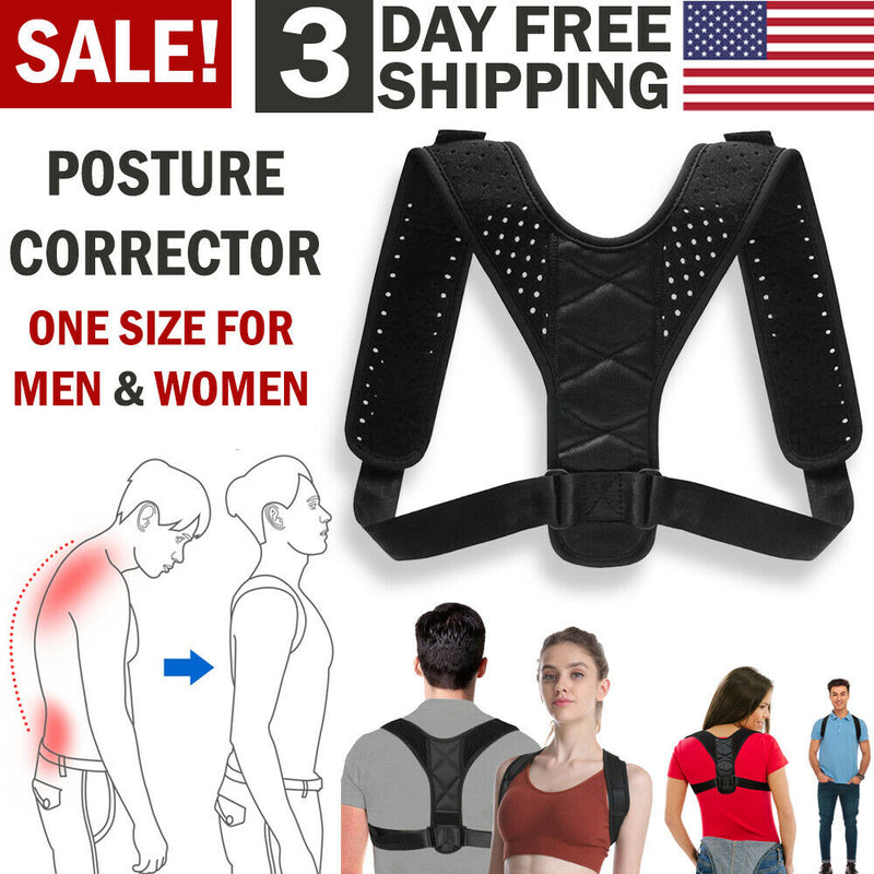 Upper Back Pain Brace Clavicle Support Straightener for Men and Women