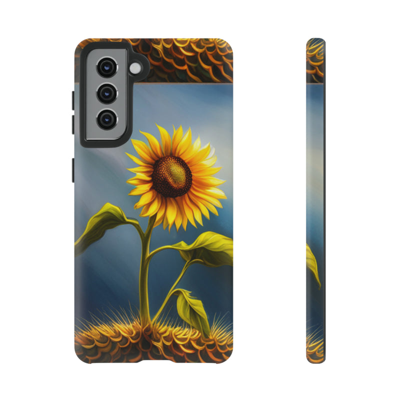 Sunflower In A Shelf Tough Cases  All iPhone 15, 14, 13, 12, 11, X, 8 , Google Pixel 7, 6, 5, Samsung Galaxy 23, 22, 21, 20, 10