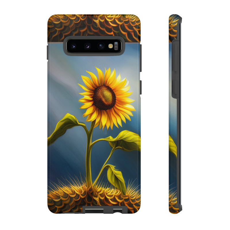 Sunflower In A Shelf Tough Cases  All iPhone 15, 14, 13, 12, 11, X, 8 , Google Pixel 7, 6, 5, Samsung Galaxy 23, 22, 21, 20, 10