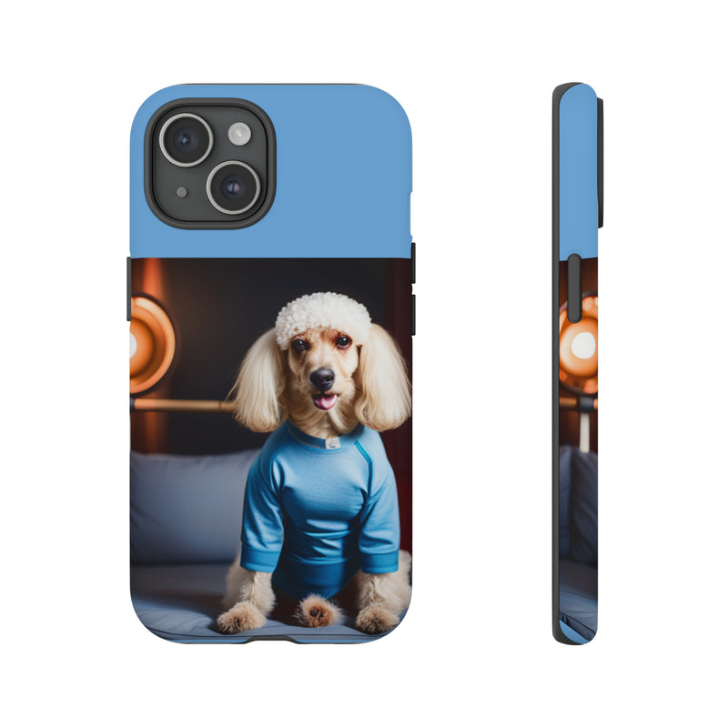 Blue Boy Poodle Tough Cases. All iPhone 15, 14, 13, 12, 11, X, 8 , Google Pixel 7, 6, 5, Samsung Galaxy 23, 22, 21, 20, 10