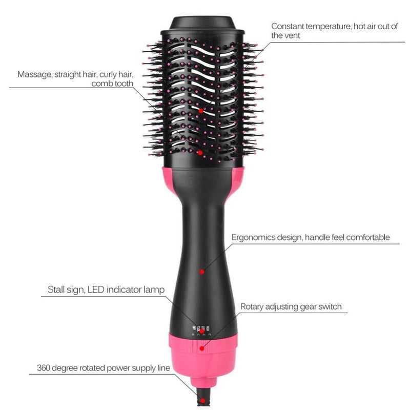 Electric Hair Dryer Comb Multifunctional Comb Straightener Hair Curling