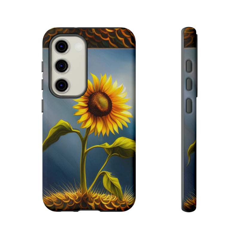 Sunflower In A Shelf Tough Cases  All iPhone 15, 14, 13, 12, 11, X, 8 , Google Pixel 7, 6, 5, Samsung Galaxy 23, 22, 21, 20, 10