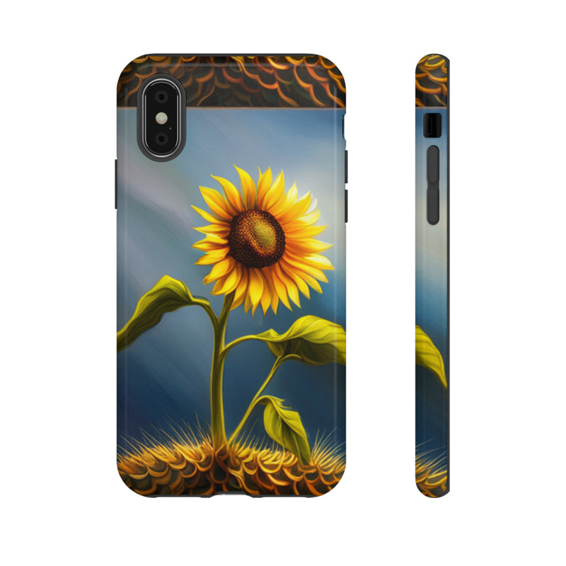 Sunflower In A Shelf Tough Cases  All iPhone 15, 14, 13, 12, 11, X, 8 , Google Pixel 7, 6, 5, Samsung Galaxy 23, 22, 21, 20, 10