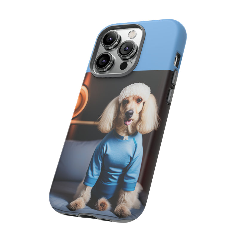 Blue Boy Poodle Tough Cases. All iPhone 15, 14, 13, 12, 11, X, 8 , Google Pixel 7, 6, 5, Samsung Galaxy 23, 22, 21, 20, 10