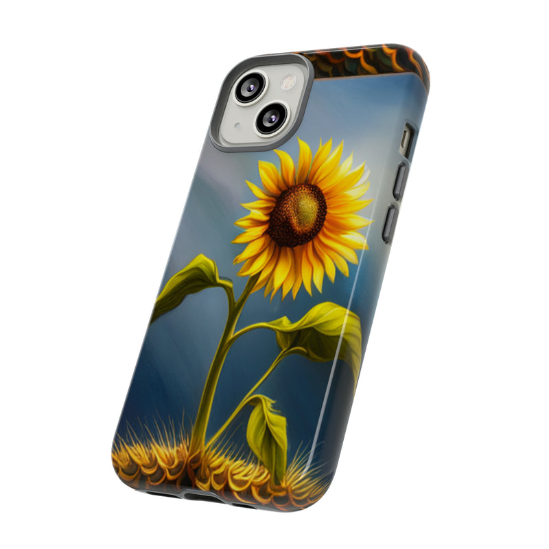 Sunflower In A Shelf Tough Cases  All iPhone 15, 14, 13, 12, 11, X, 8 , Google Pixel 7, 6, 5, Samsung Galaxy 23, 22, 21, 20, 10