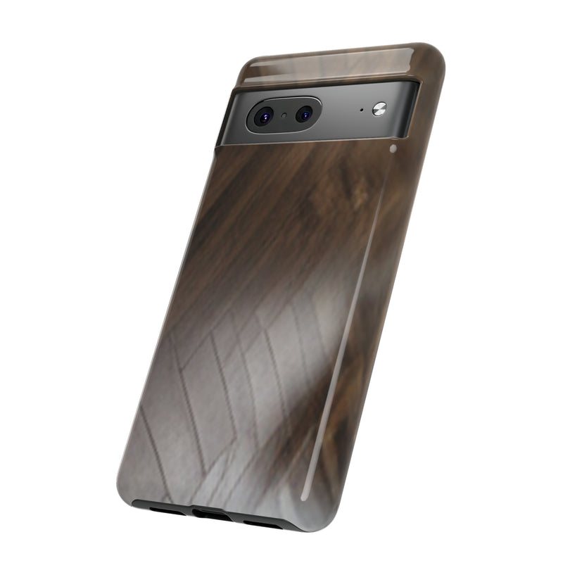 Shine Brown Floor Tough Cases. All iPhone 15, 14, 13, 12, 11, X, 8 , Google Pixel 7, 6, 5, Samsung Galaxy 23, 22, 21, 20, 10