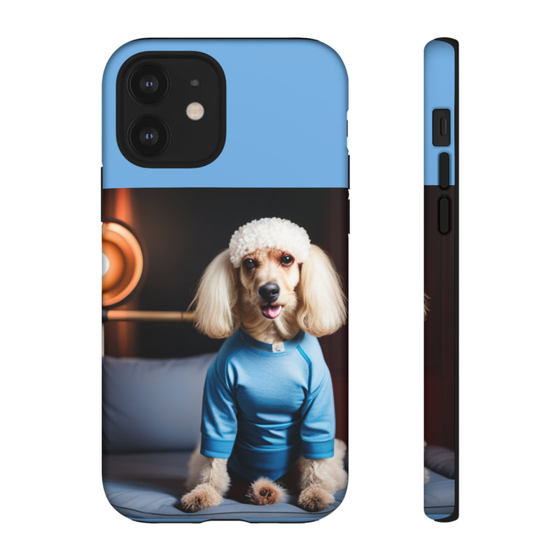 Blue Boy Poodle Tough Cases. All iPhone 15, 14, 13, 12, 11, X, 8 , Google Pixel 7, 6, 5, Samsung Galaxy 23, 22, 21, 20, 10