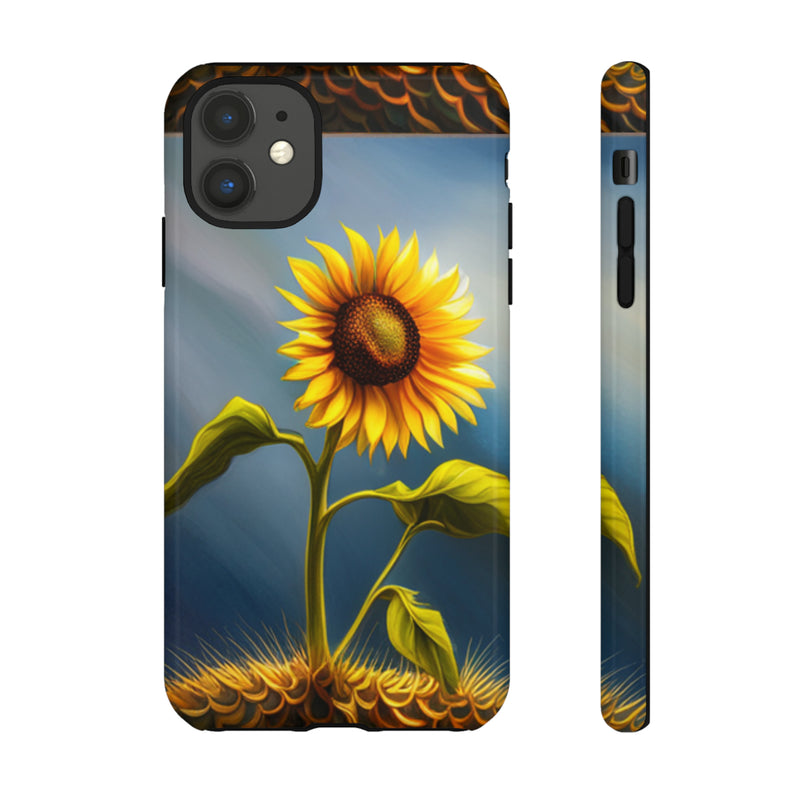 Sunflower In A Shelf Tough Cases  All iPhone 15, 14, 13, 12, 11, X, 8 , Google Pixel 7, 6, 5, Samsung Galaxy 23, 22, 21, 20, 10