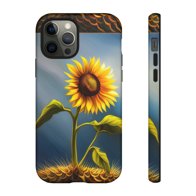 Sunflower In A Shelf Tough Cases  All iPhone 15, 14, 13, 12, 11, X, 8 , Google Pixel 7, 6, 5, Samsung Galaxy 23, 22, 21, 20, 10