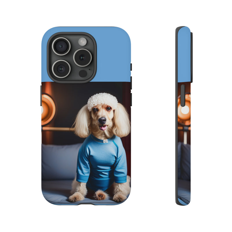 Blue Boy Poodle Tough Cases. All iPhone 15, 14, 13, 12, 11, X, 8 , Google Pixel 7, 6, 5, Samsung Galaxy 23, 22, 21, 20, 10