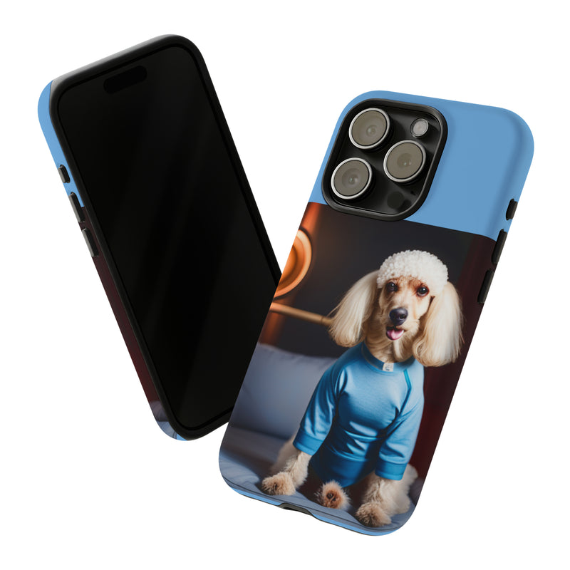 Blue Boy Poodle Tough Cases. All iPhone 15, 14, 13, 12, 11, X, 8 , Google Pixel 7, 6, 5, Samsung Galaxy 23, 22, 21, 20, 10