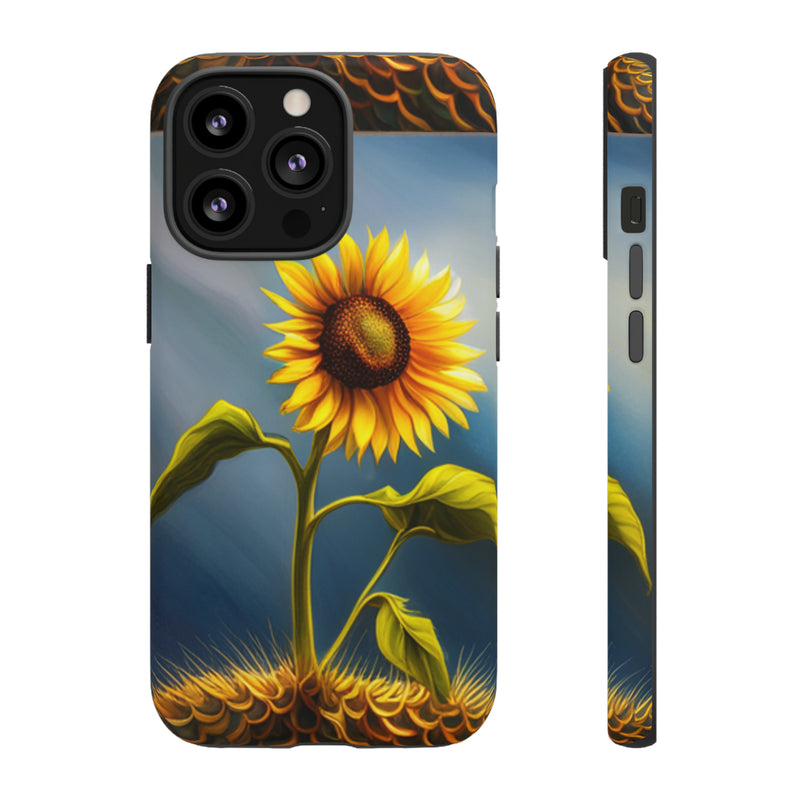 Sunflower In A Shelf Tough Cases  All iPhone 15, 14, 13, 12, 11, X, 8 , Google Pixel 7, 6, 5, Samsung Galaxy 23, 22, 21, 20, 10