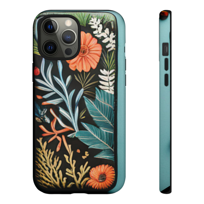 Wild Flowers Tough Cases All iPhone 15, 14, 13, 12, 11, X, 8 , Google Pixel 7, 6, 5, Samsung Galaxy 23, 22, 21, 20, 10