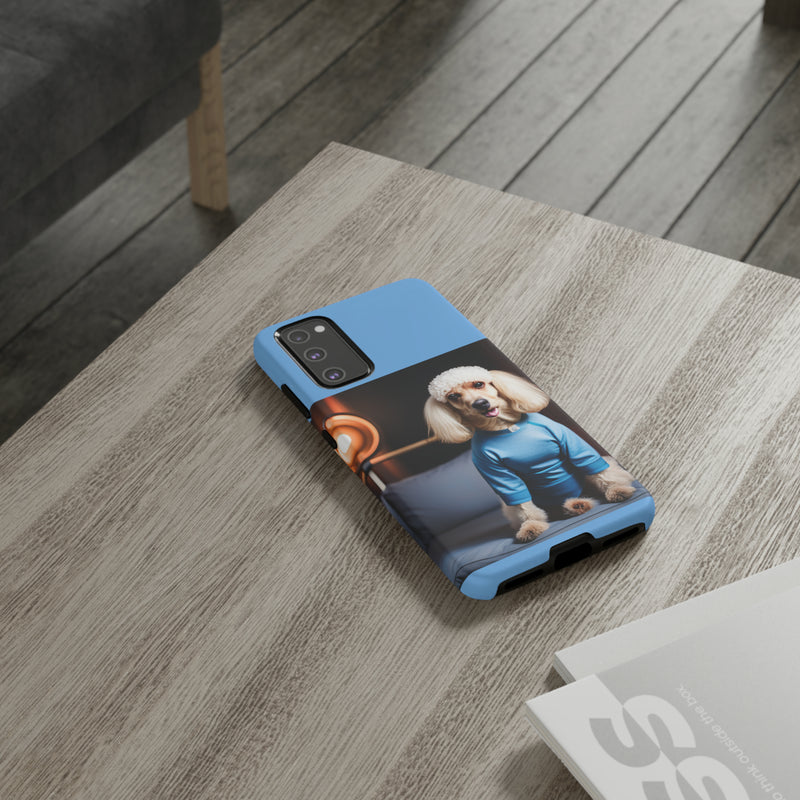 Blue Boy Poodle Tough Cases. All iPhone 15, 14, 13, 12, 11, X, 8 , Google Pixel 7, 6, 5, Samsung Galaxy 23, 22, 21, 20, 10