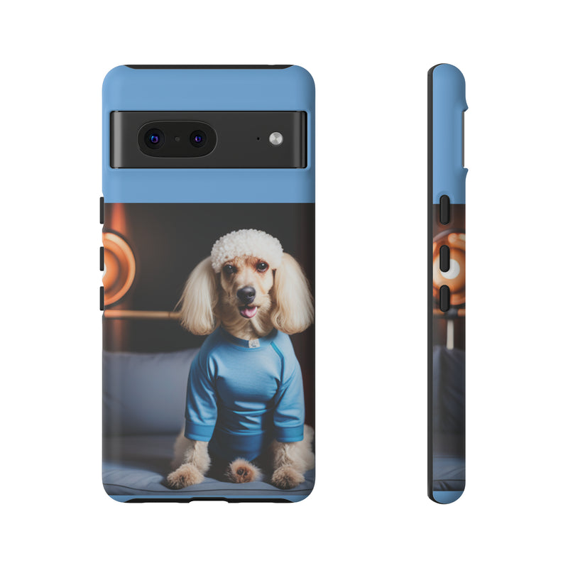 Blue Boy Poodle Tough Cases. All iPhone 15, 14, 13, 12, 11, X, 8 , Google Pixel 7, 6, 5, Samsung Galaxy 23, 22, 21, 20, 10