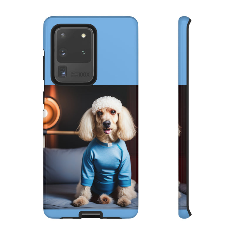 Blue Boy Poodle Tough Cases. All iPhone 15, 14, 13, 12, 11, X, 8 , Google Pixel 7, 6, 5, Samsung Galaxy 23, 22, 21, 20, 10