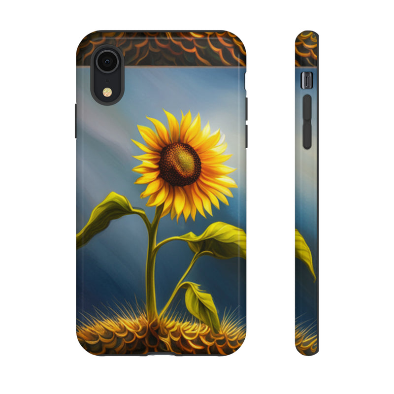 Sunflower In A Shelf Tough Cases  All iPhone 15, 14, 13, 12, 11, X, 8 , Google Pixel 7, 6, 5, Samsung Galaxy 23, 22, 21, 20, 10