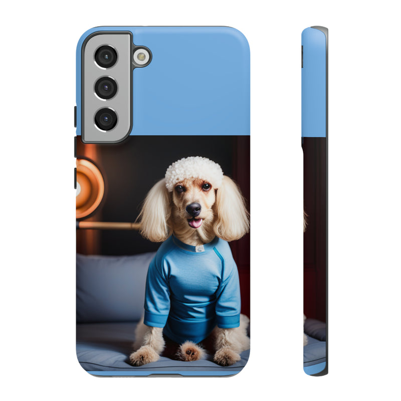 Blue Boy Poodle Tough Cases. All iPhone 15, 14, 13, 12, 11, X, 8 , Google Pixel 7, 6, 5, Samsung Galaxy 23, 22, 21, 20, 10