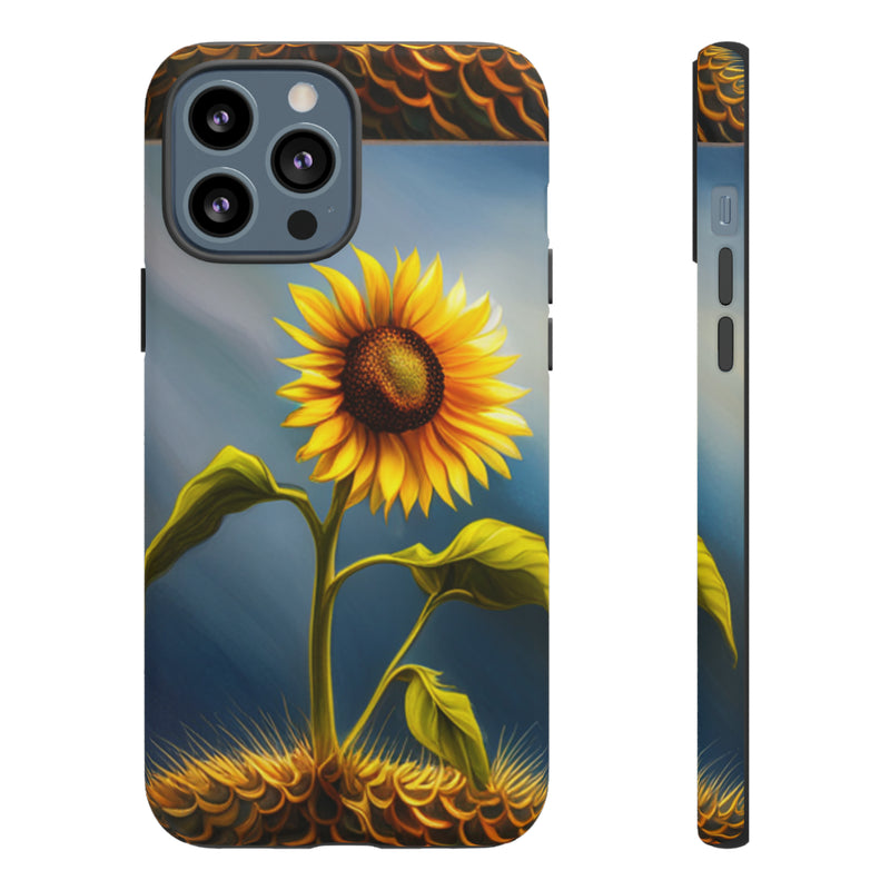 Sunflower In A Shelf Tough Cases  All iPhone 15, 14, 13, 12, 11, X, 8 , Google Pixel 7, 6, 5, Samsung Galaxy 23, 22, 21, 20, 10