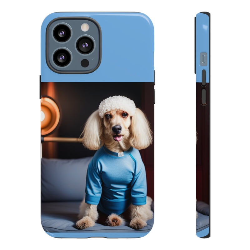 Blue Boy Poodle Tough Cases. All iPhone 15, 14, 13, 12, 11, X, 8 , Google Pixel 7, 6, 5, Samsung Galaxy 23, 22, 21, 20, 10