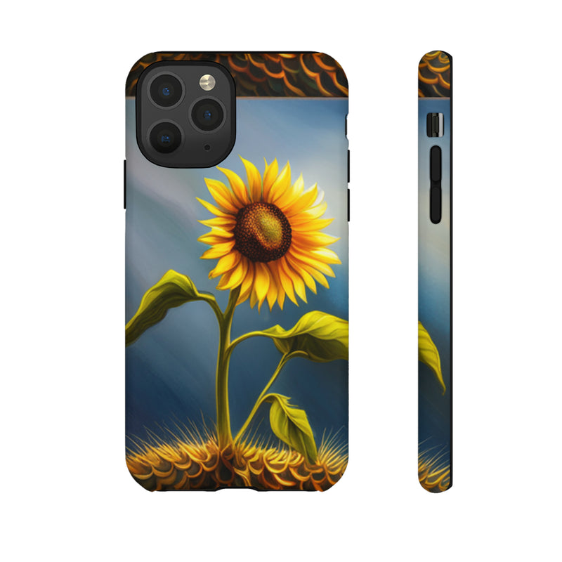 Sunflower In A Shelf Tough Cases  All iPhone 15, 14, 13, 12, 11, X, 8 , Google Pixel 7, 6, 5, Samsung Galaxy 23, 22, 21, 20, 10