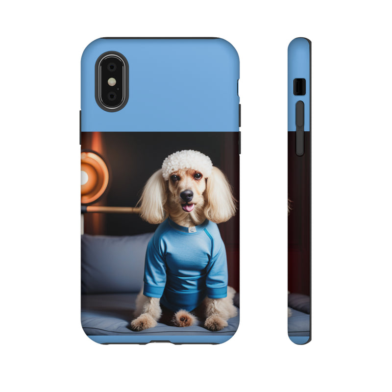 Blue Boy Poodle Tough Cases. All iPhone 15, 14, 13, 12, 11, X, 8 , Google Pixel 7, 6, 5, Samsung Galaxy 23, 22, 21, 20, 10