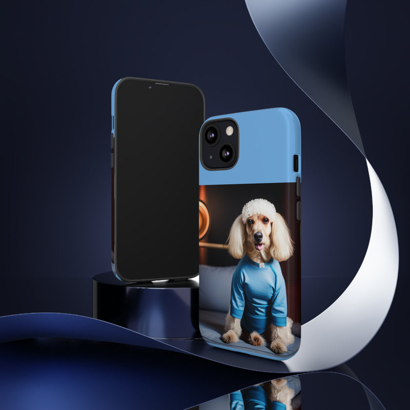 Blue Boy Poodle Tough Cases. All iPhone 15, 14, 13, 12, 11, X, 8 , Google Pixel 7, 6, 5, Samsung Galaxy 23, 22, 21, 20, 10