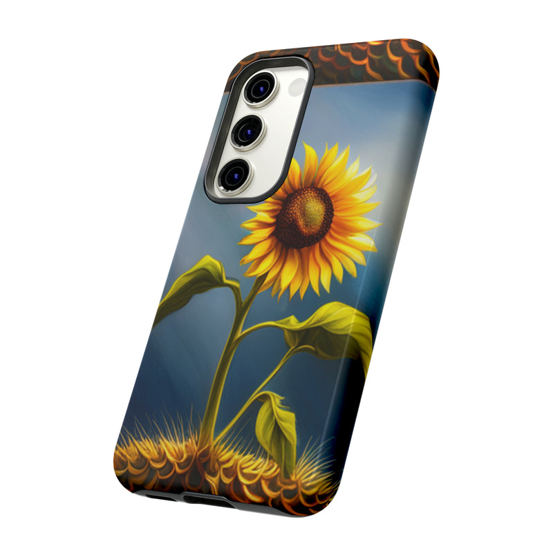 Sunflower In A Shelf Tough Cases  All iPhone 15, 14, 13, 12, 11, X, 8 , Google Pixel 7, 6, 5, Samsung Galaxy 23, 22, 21, 20, 10