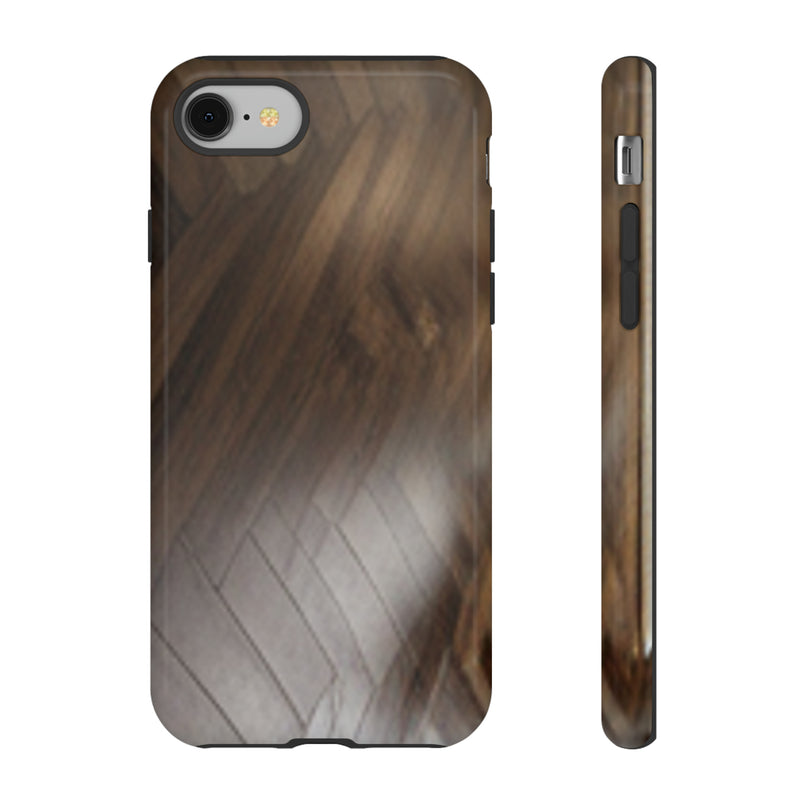 Shine Brown Floor Tough Cases. All iPhone 15, 14, 13, 12, 11, X, 8 , Google Pixel 7, 6, 5, Samsung Galaxy 23, 22, 21, 20, 10