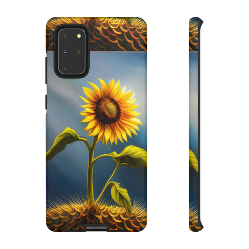 Sunflower In A Shelf Tough Cases  All iPhone 15, 14, 13, 12, 11, X, 8 , Google Pixel 7, 6, 5, Samsung Galaxy 23, 22, 21, 20, 10