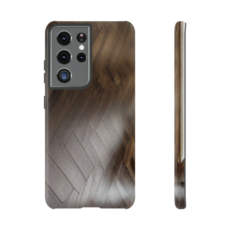 Shine Brown Floor Tough Cases. All iPhone 15, 14, 13, 12, 11, X, 8 , Google Pixel 7, 6, 5, Samsung Galaxy 23, 22, 21, 20, 10