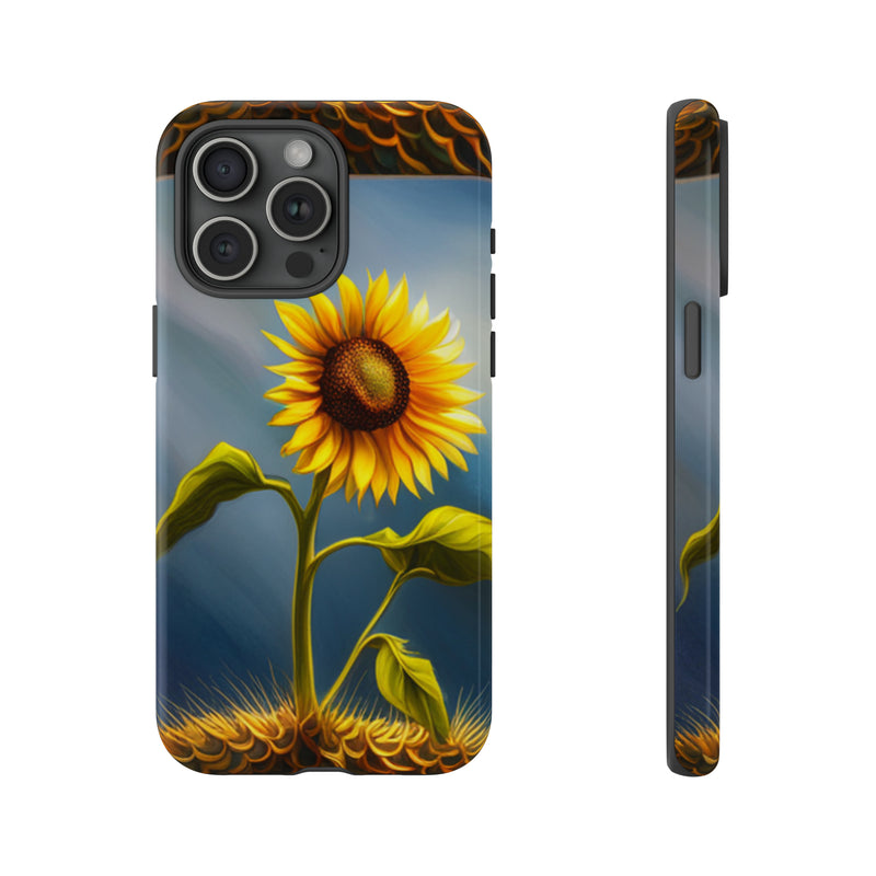 Sunflower In A Shelf Tough Cases  All iPhone 15, 14, 13, 12, 11, X, 8 , Google Pixel 7, 6, 5, Samsung Galaxy 23, 22, 21, 20, 10