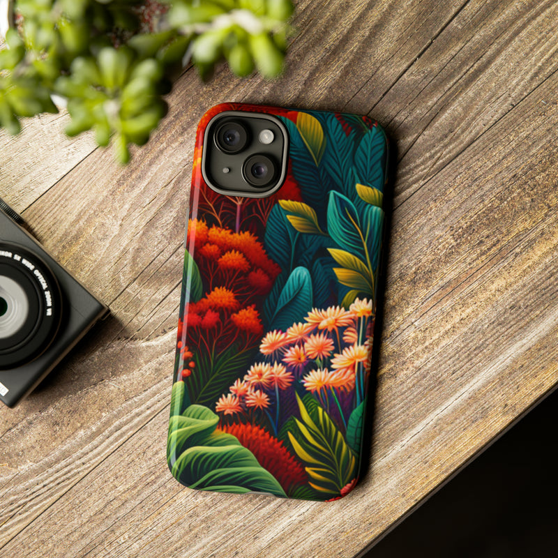 Vibrant Floresta Tough Cases For  All iPhone 15, 14, 13, 12, 11, X, 8 , Google Pixel 7, 6, 5, Samsung Galaxy 23, 22, 21, 20, 10