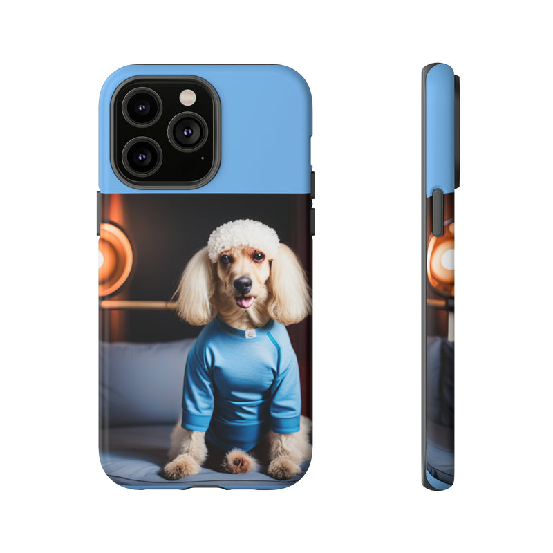 Blue Boy Poodle Tough Cases. All iPhone 15, 14, 13, 12, 11, X, 8 , Google Pixel 7, 6, 5, Samsung Galaxy 23, 22, 21, 20, 10