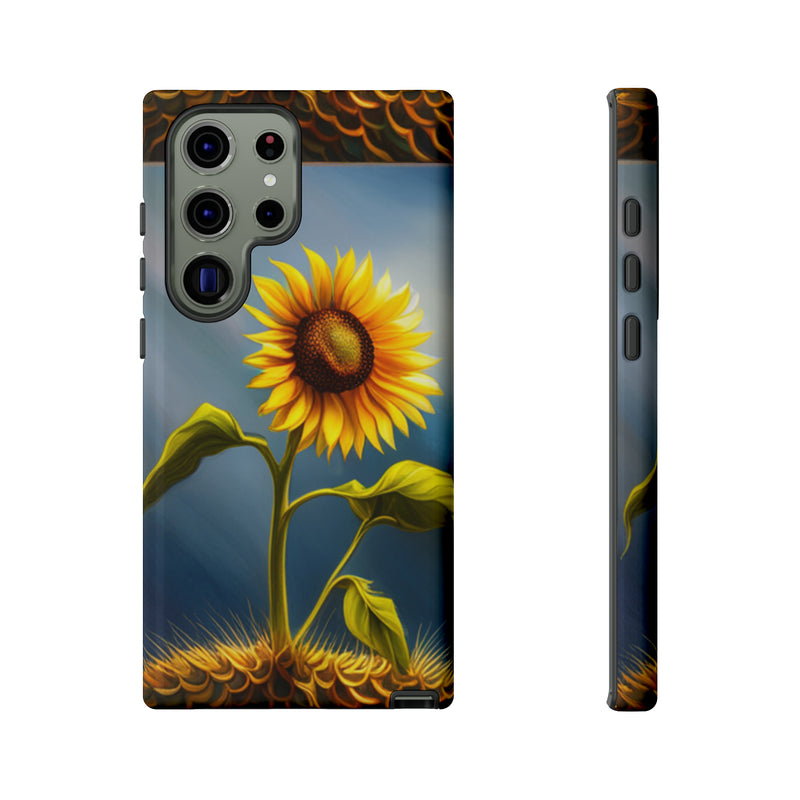 Sunflower In A Shelf Tough Cases  All iPhone 15, 14, 13, 12, 11, X, 8 , Google Pixel 7, 6, 5, Samsung Galaxy 23, 22, 21, 20, 10