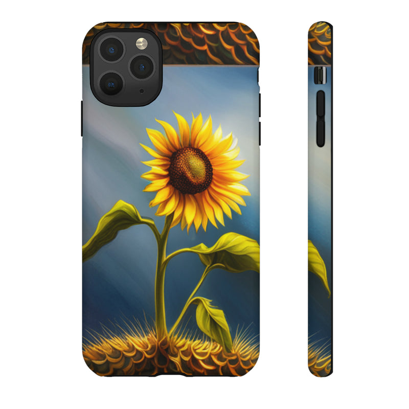 Sunflower In A Shelf Tough Cases  All iPhone 15, 14, 13, 12, 11, X, 8 , Google Pixel 7, 6, 5, Samsung Galaxy 23, 22, 21, 20, 10