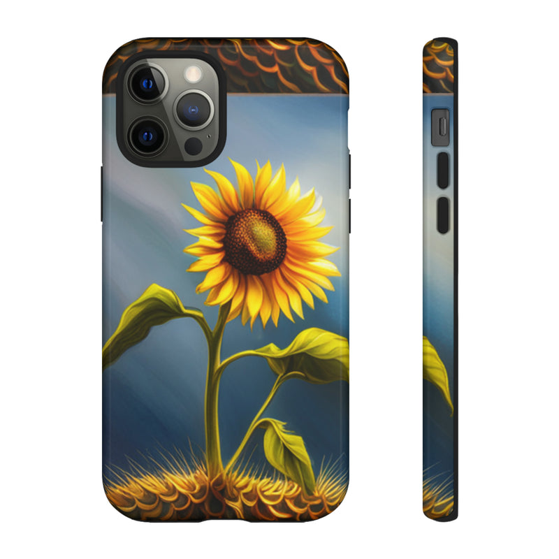 Sunflower In A Shelf Tough Cases  All iPhone 15, 14, 13, 12, 11, X, 8 , Google Pixel 7, 6, 5, Samsung Galaxy 23, 22, 21, 20, 10