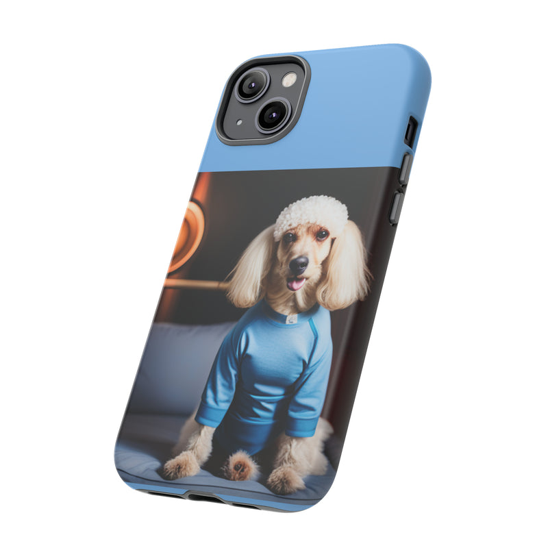 Blue Boy Poodle Tough Cases. All iPhone 15, 14, 13, 12, 11, X, 8 , Google Pixel 7, 6, 5, Samsung Galaxy 23, 22, 21, 20, 10