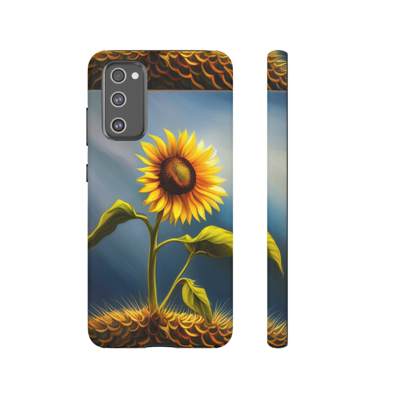 Sunflower In A Shelf Tough Cases  All iPhone 15, 14, 13, 12, 11, X, 8 , Google Pixel 7, 6, 5, Samsung Galaxy 23, 22, 21, 20, 10