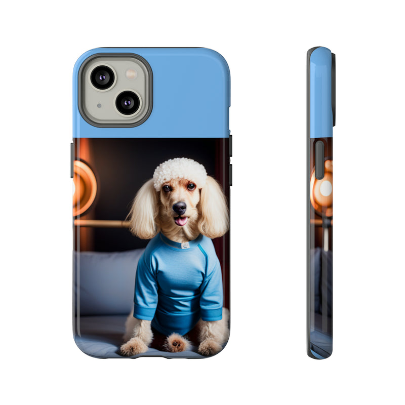 Blue Boy Poodle Tough Cases. All iPhone 15, 14, 13, 12, 11, X, 8 , Google Pixel 7, 6, 5, Samsung Galaxy 23, 22, 21, 20, 10