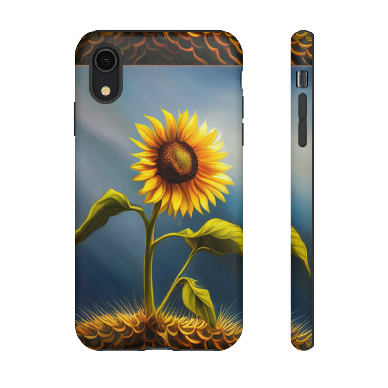 Sunflower In A Shelf Tough Cases  All iPhone 15, 14, 13, 12, 11, X, 8 , Google Pixel 7, 6, 5, Samsung Galaxy 23, 22, 21, 20, 10