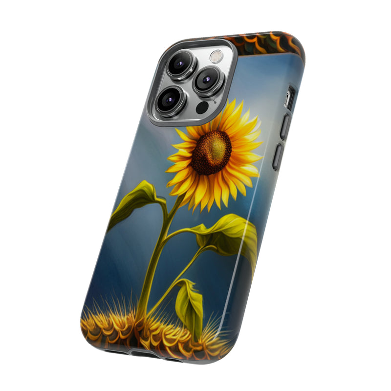 Sunflower In A Shelf Tough Cases  All iPhone 15, 14, 13, 12, 11, X, 8 , Google Pixel 7, 6, 5, Samsung Galaxy 23, 22, 21, 20, 10