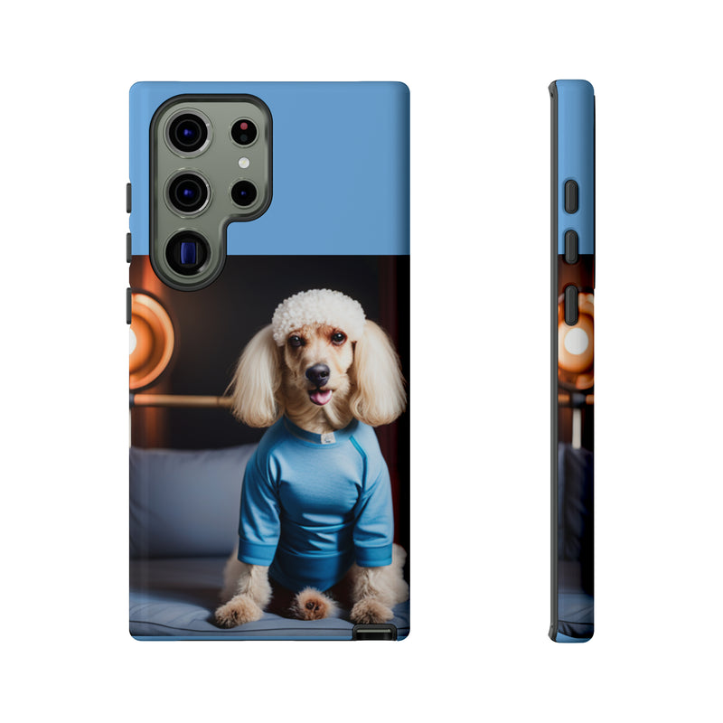 Blue Boy Poodle Tough Cases. All iPhone 15, 14, 13, 12, 11, X, 8 , Google Pixel 7, 6, 5, Samsung Galaxy 23, 22, 21, 20, 10