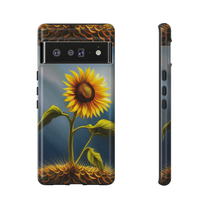 Sunflower In A Shelf Tough Cases  All iPhone 15, 14, 13, 12, 11, X, 8 , Google Pixel 7, 6, 5, Samsung Galaxy 23, 22, 21, 20, 10