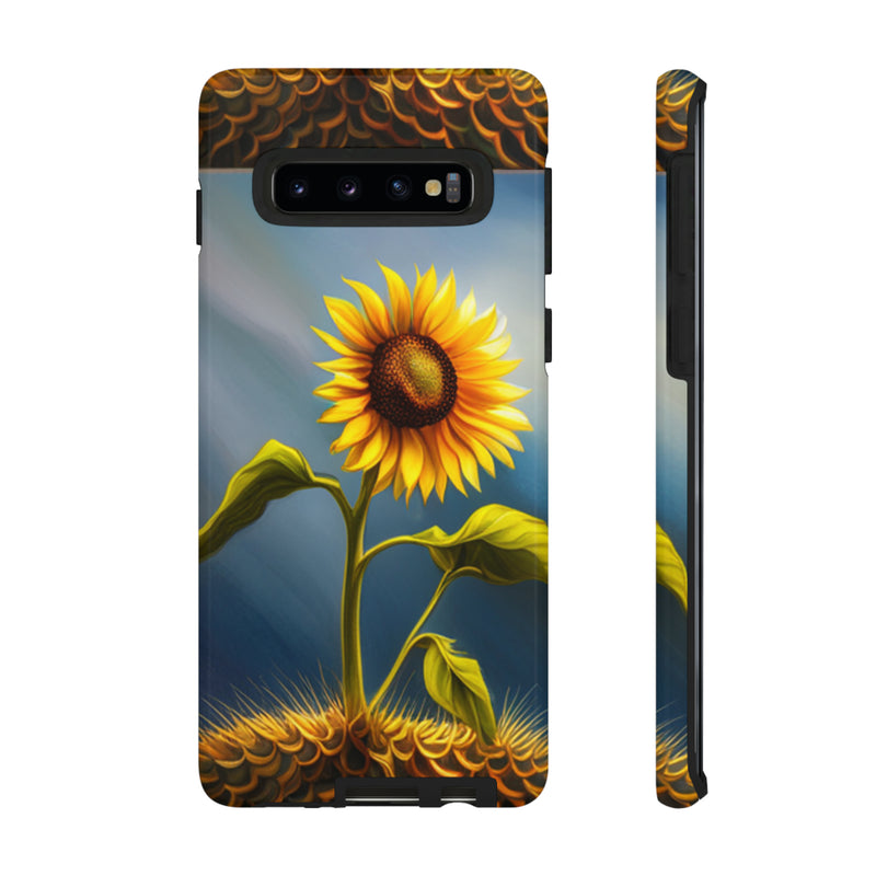 Sunflower In A Shelf Tough Cases  All iPhone 15, 14, 13, 12, 11, X, 8 , Google Pixel 7, 6, 5, Samsung Galaxy 23, 22, 21, 20, 10