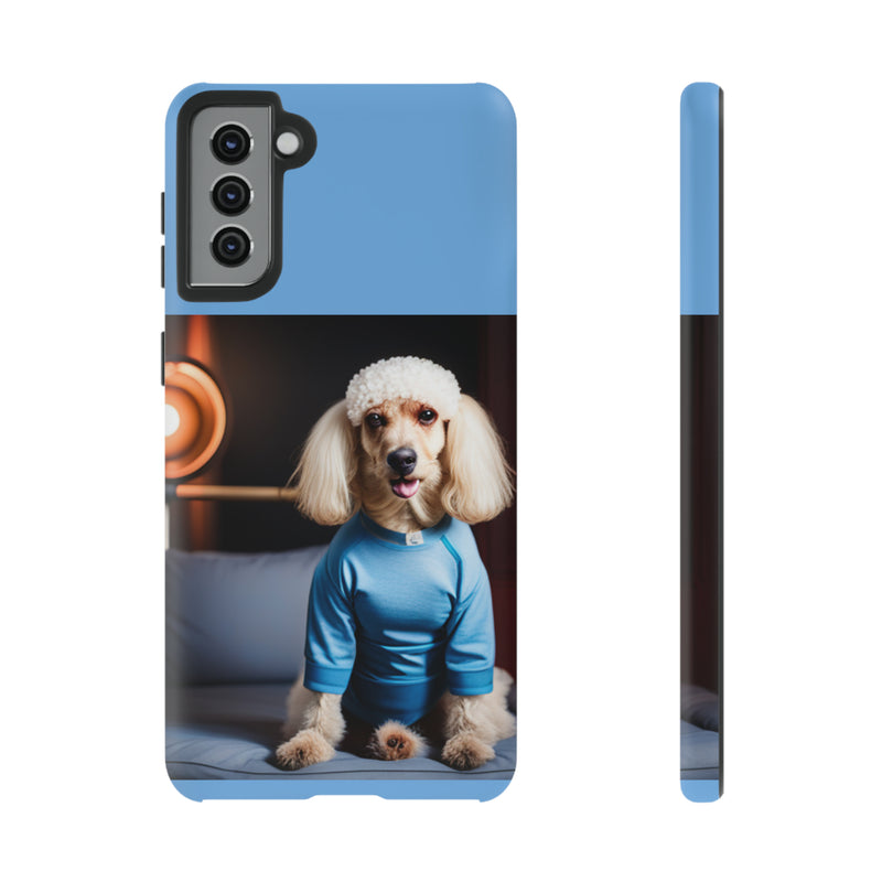 Blue Boy Poodle Tough Cases. All iPhone 15, 14, 13, 12, 11, X, 8 , Google Pixel 7, 6, 5, Samsung Galaxy 23, 22, 21, 20, 10