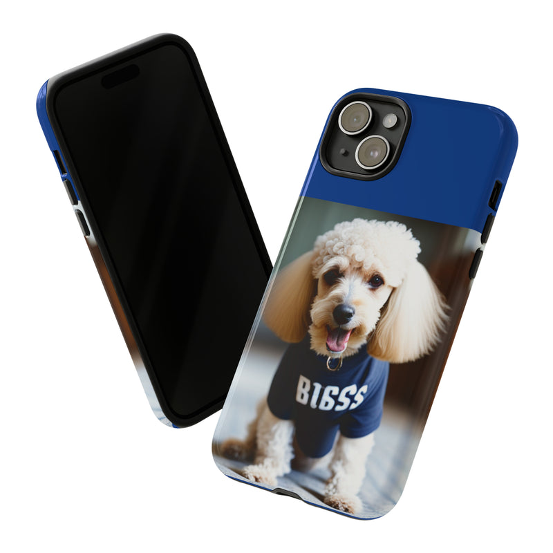 Bigss In Blue Tough Cases. All iPhone 15, 14, 13, 12, 11, X, 8 , Google Pixel 7, 6, 5, Samsung Galaxy 23, 22, 21, 20, 10