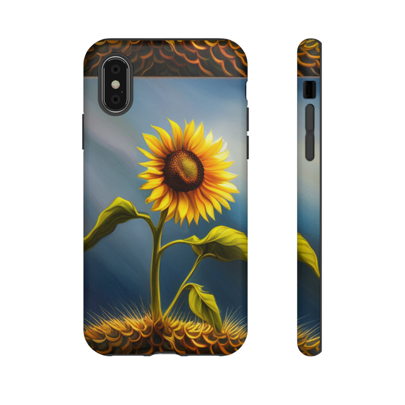 Sunflower In A Shelf Tough Cases  All iPhone 15, 14, 13, 12, 11, X, 8 , Google Pixel 7, 6, 5, Samsung Galaxy 23, 22, 21, 20, 10