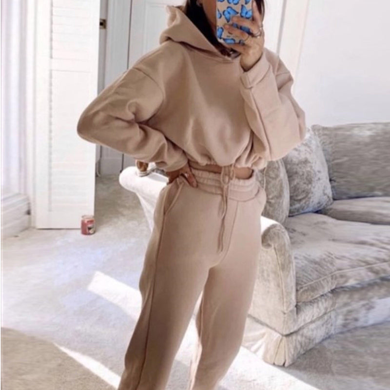 Fitness Sportswear Jogging Suits For Women 2 Piece Sweatsuits Tracksuits Sexy Long Sleeve Hoodie Casual