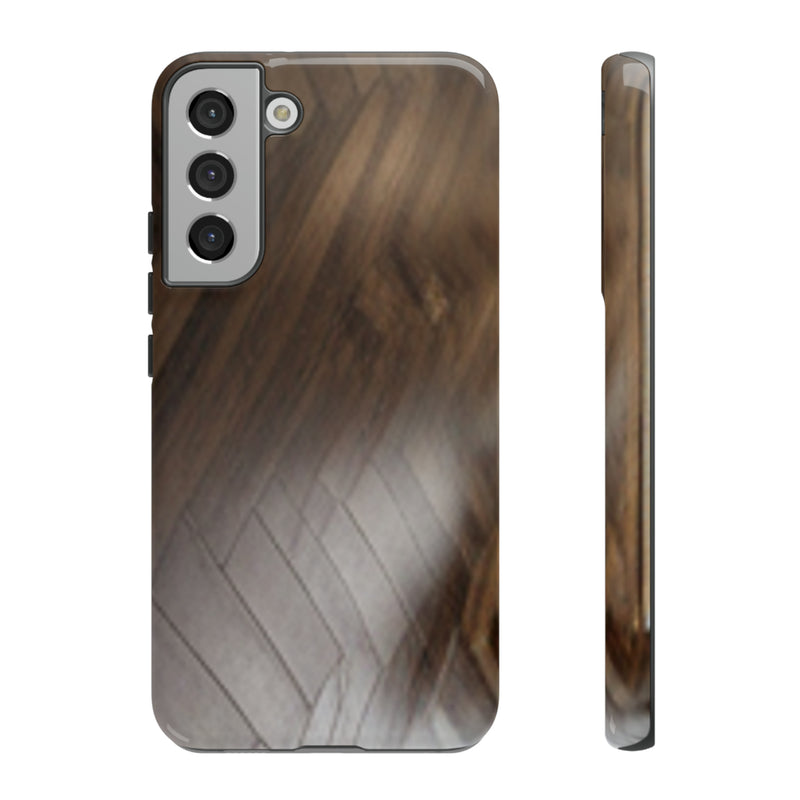 Shine Brown Floor Tough Cases. All iPhone 15, 14, 13, 12, 11, X, 8 , Google Pixel 7, 6, 5, Samsung Galaxy 23, 22, 21, 20, 10